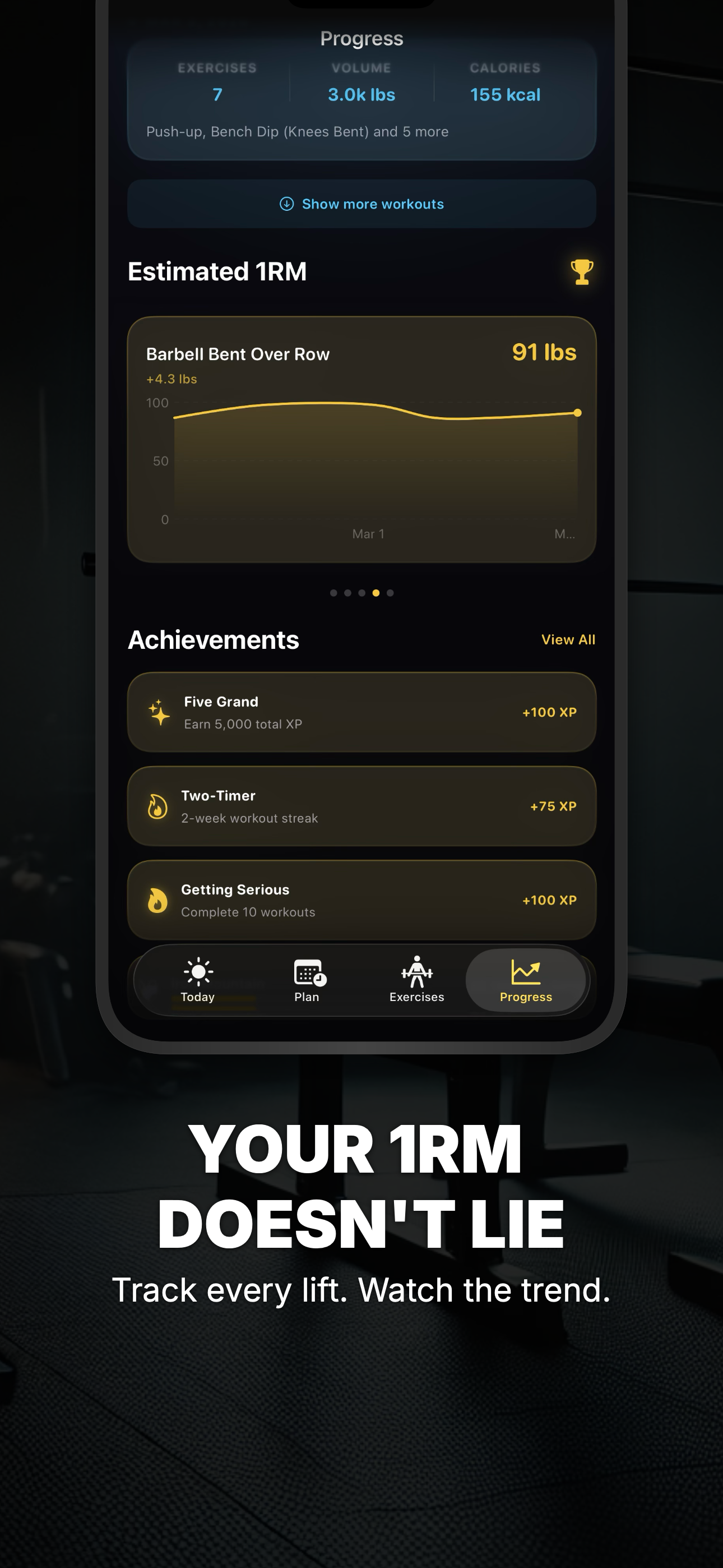 Your 1RM doesn't lie — progress tracking