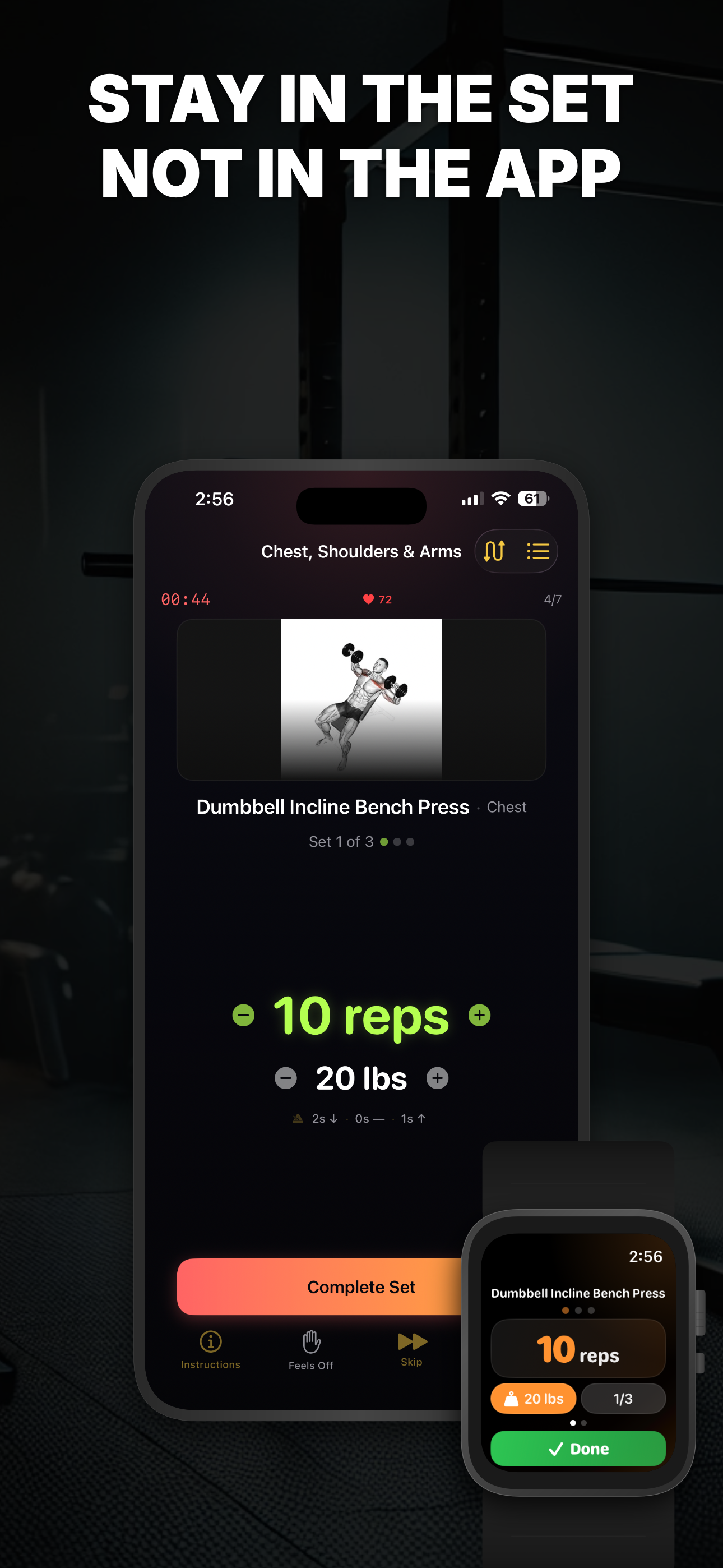 Stay in the set, not in the app — active workout